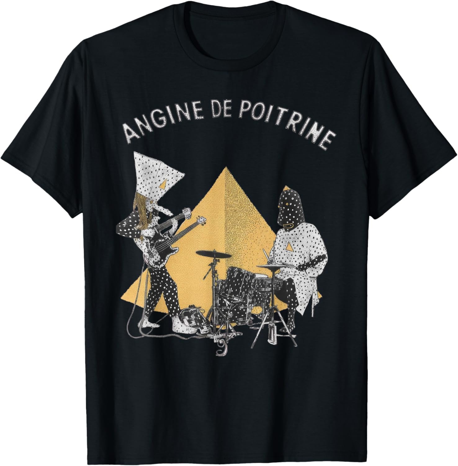 AETYOAJKLUoi Angine de Poitrine Band Vintage Music T-Shirt