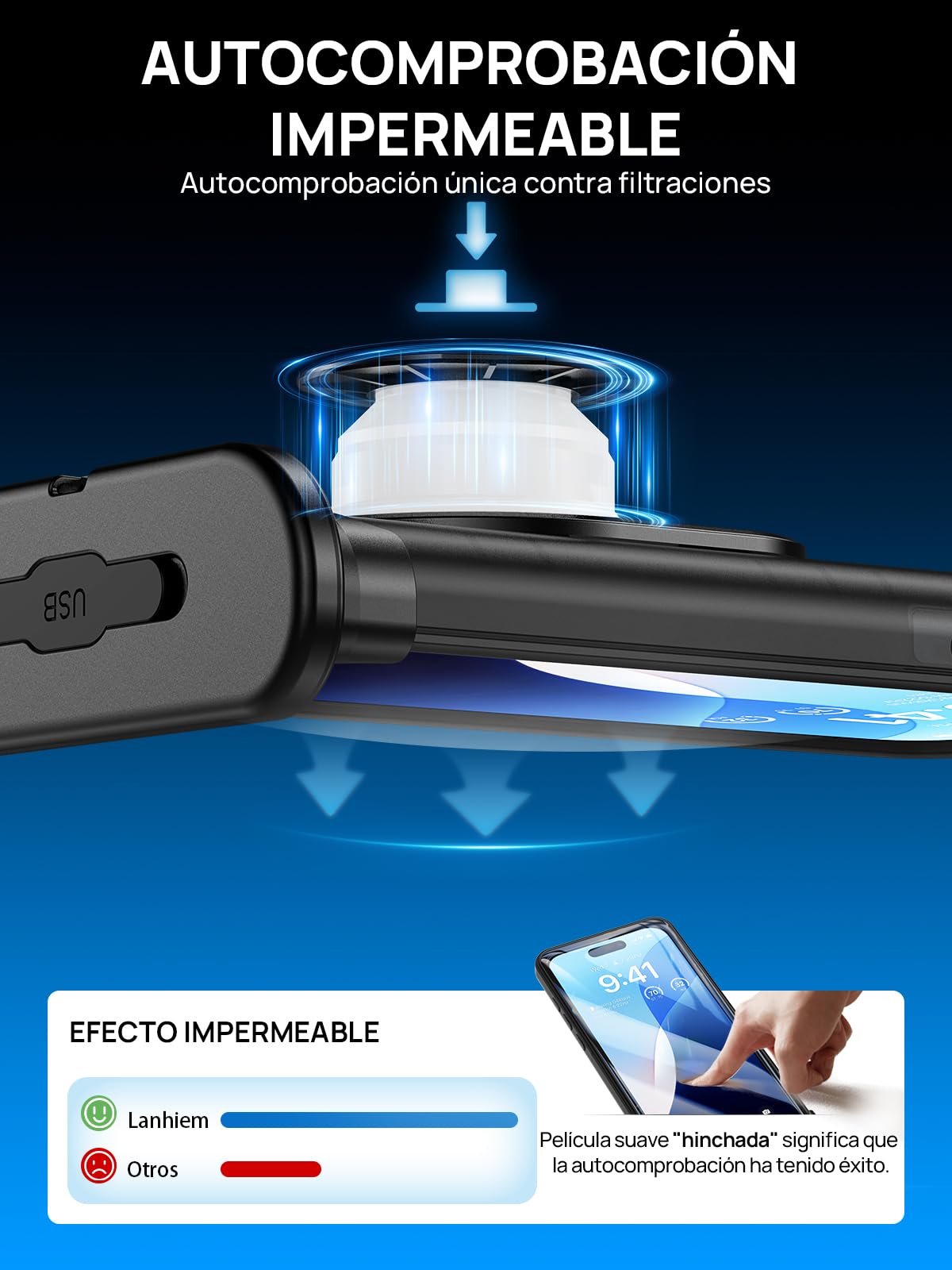 Lanhiem Funda IPX8 15M Impermeable Móvil para iPhone 17/16/16 Pro/15/15 Pro/14/14 Pro/13/13 Pro,Sumergible Carcasa de Fotografía Buceo Profesional, Bolsa Acuatica Movil para iPhone 13-17(6.1-6.3'')