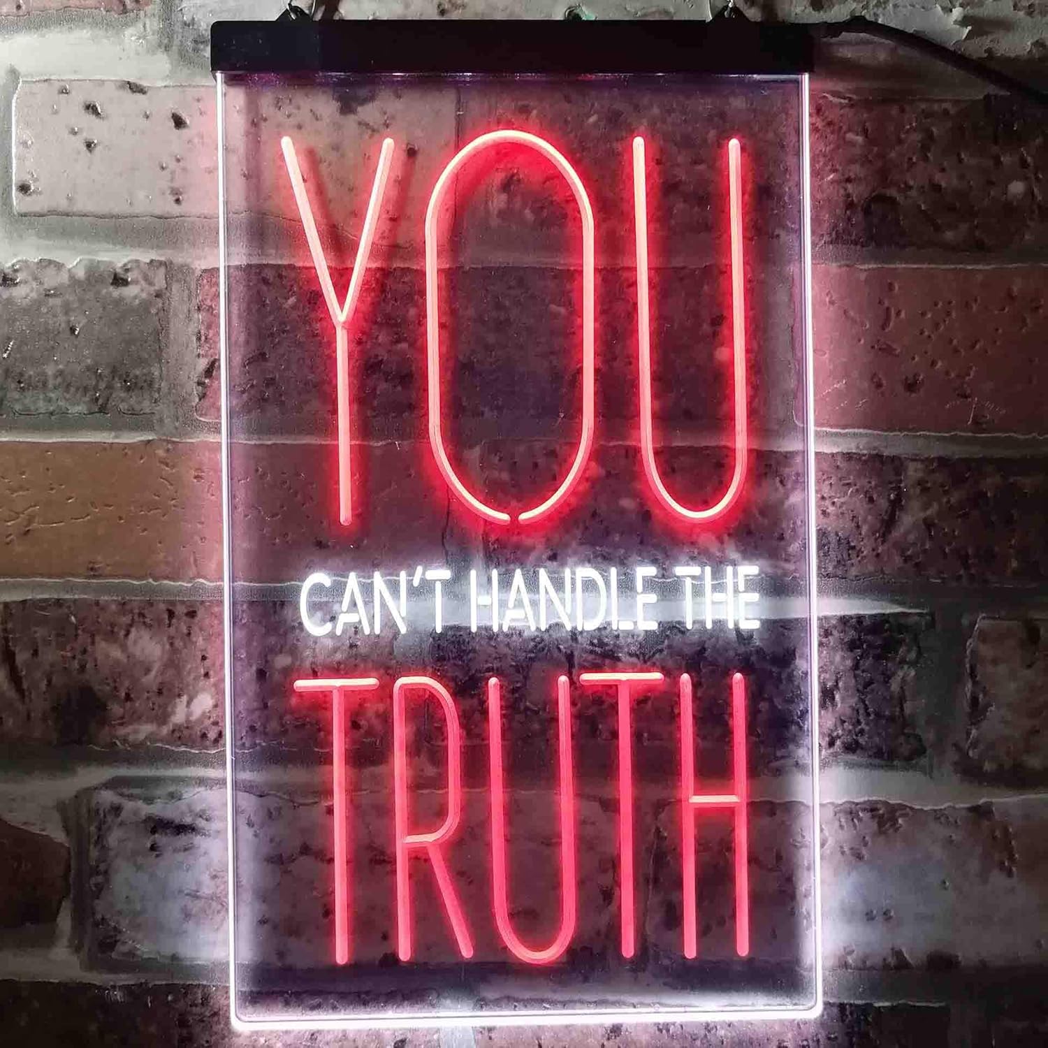 ADVPRO You Can't Handle The Truth Daily Quotes Dual Color LED Neon Sign White & Red 8 x 12 Inches st6s23-i3690-wr