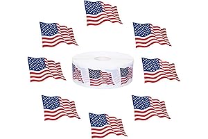 Whaline American Flag Stickers Small - Patriotic Decoration for Your 4th of July Celebrations