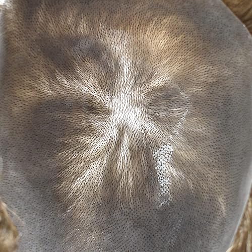 Miniatura 6 de Toupee para hombres Pieza de cabello humano real sistema para hombres Toupee Full Poly Skin Hair Piece para hombres Protesis Capilar Para Hombre8x10