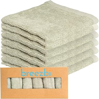 Bamboo Baby Washcloths | Gentle and Absorbent Newborn Washcloth | Durable Bamboo Washcloths for Babies | Baby Essentials for Newborn | Face Towel for Adults | Versatile Baby Washcloths by Breezbi