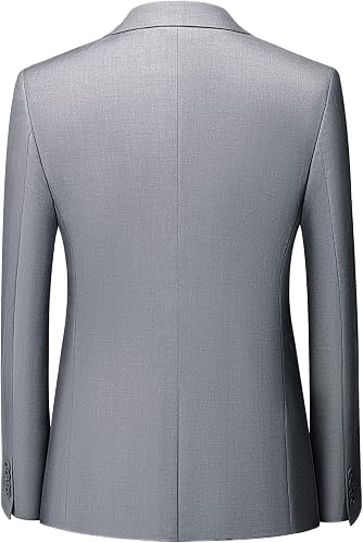 KUDMOL Herren Anzüge 2 Teilig Herrenanzüge Zwei Knöpfe für Hochzeit Herrenanzug Smoking Sakko Hose Set - 3