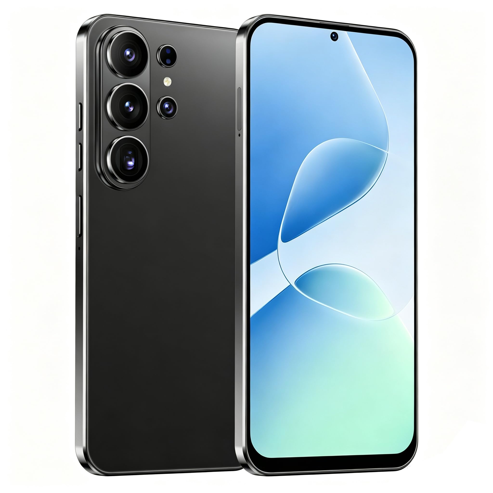 Smartphone 4G débloqué, écran Incell 6,6", 4Go+32Go (256Go Max), caméra 16MP+13MP, Android 12, Double SIM+MicroSD, déverrouillage Facial, Type-C OTG (Black)