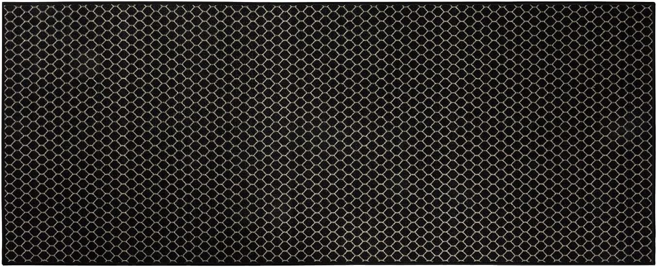 Floordirekt Teppichläufer Dundalk - Feinschlingen Teppich mit Muster - Läufer für Küche, Flur & Wohnraum - Rundum gekettelt (80 x 350 cm)