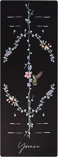 Miniatura 2 de Yvonne Hummingbird Harmony - Tapete de yoga de viaje, ultrafino, 116 de pulgada, ligero, plegable y antideslizante, goma natural ecológica para
