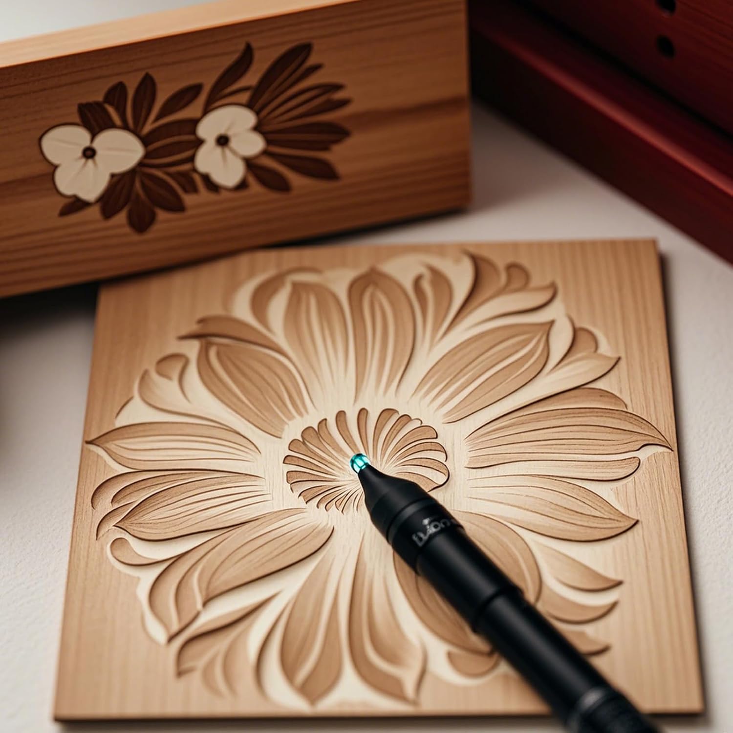 JEUIHAU 20 PCS 10 x 10 Inch Basswood Sheets, 1/4 Inch Thick Square Plywood Sheets, 6 mm Unfinished Basswood Sheets for Wood Engraving, Wood Burning and Laser Projects