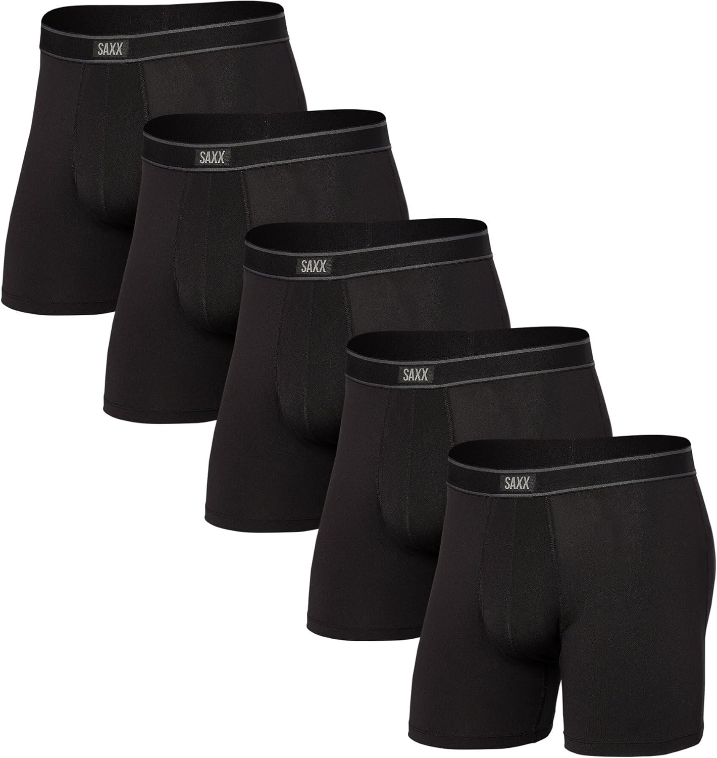 SAXX Underwear Co. Men's Daytripper Comfort Stretch Boxer Brief Fly 5 Pack
