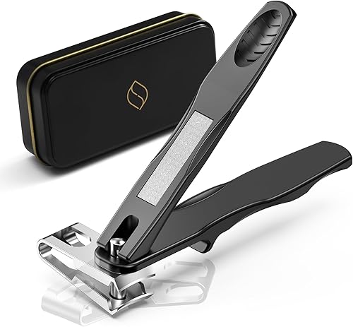 FERYES Cortaúñas giratorio de 360 para personas mayores, cortaúñas de mango largo para hombres y mujeres, cortaúñas ergonómicas con agarre EZ para