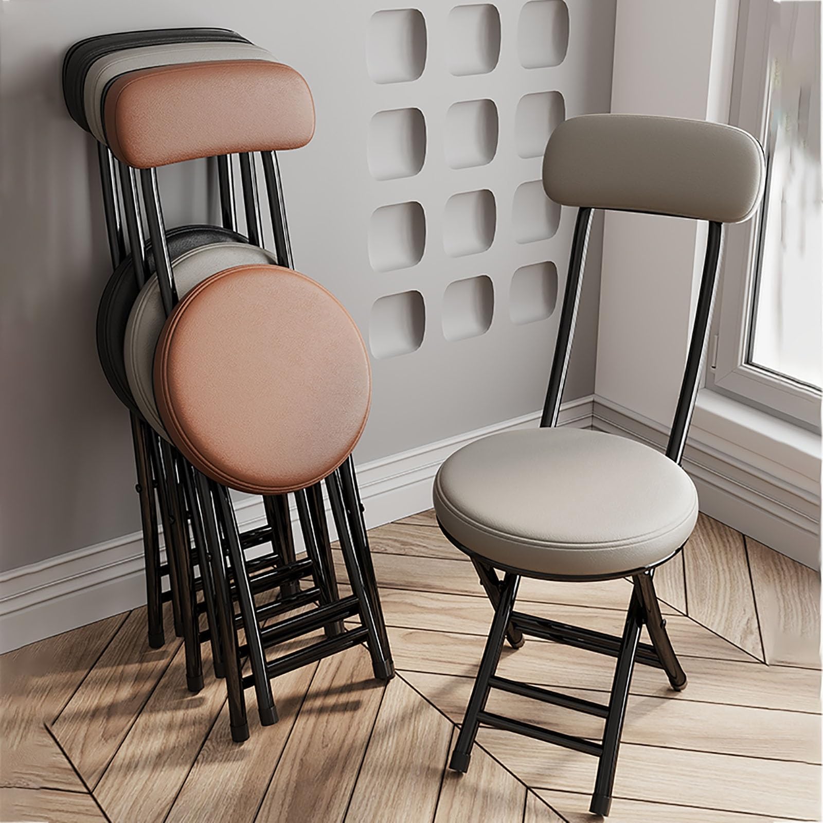 小物 FCRB FOLDING CHAIR Amazon.com: zxhrybh Folding Chair，Round Fold Chair with Backrest