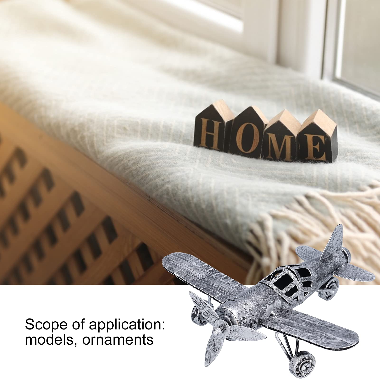 ChengyuWei Airplane Decor, Vintage Metal Planes Ornament, Iron