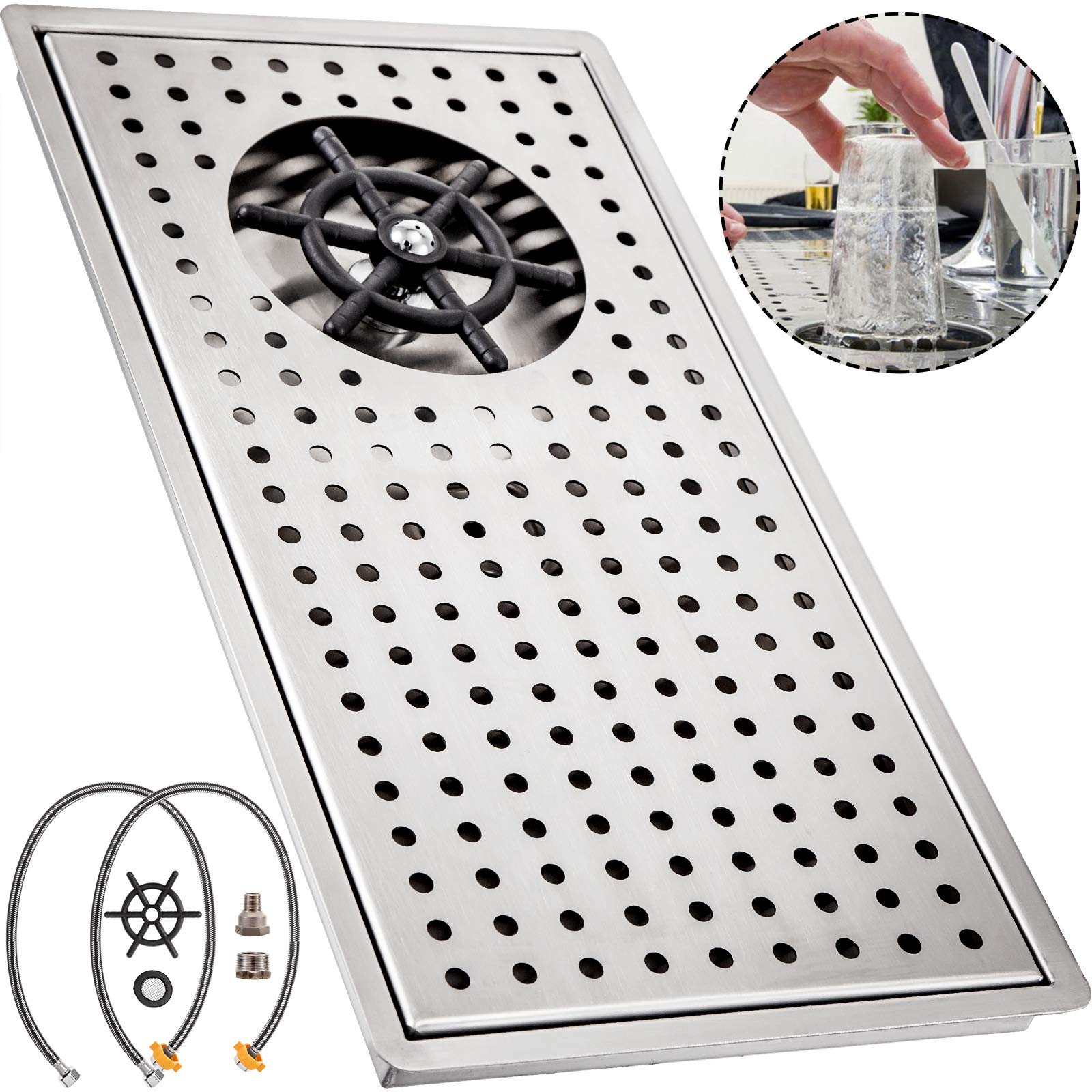 Buy VBENLEM Glass Rinser 16.5x8.7Inch Pitcher Rinser with Side Spray