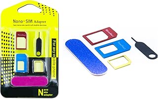 Sim Card Adapter (8 in 1), SAVFY Standard Nano SIM Cards Adapters For iPhone 6s/ 6 Plus 5/5c/5s iPhone4/4S/3G iPad,Nano SIM Card Adapter To Micro