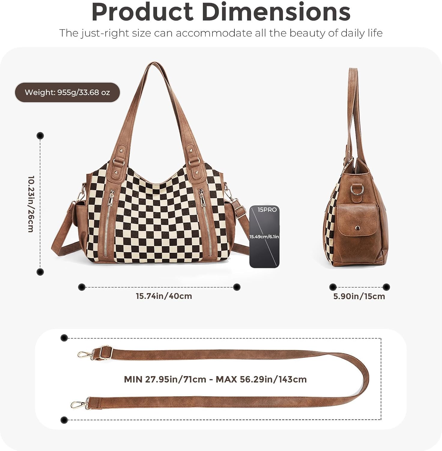 Slouchy Hobo Shoulder Bag for Women Soft Leather Purse and Handbags Punk Style Tote Bag Crossbody Y2k Bags Satchel