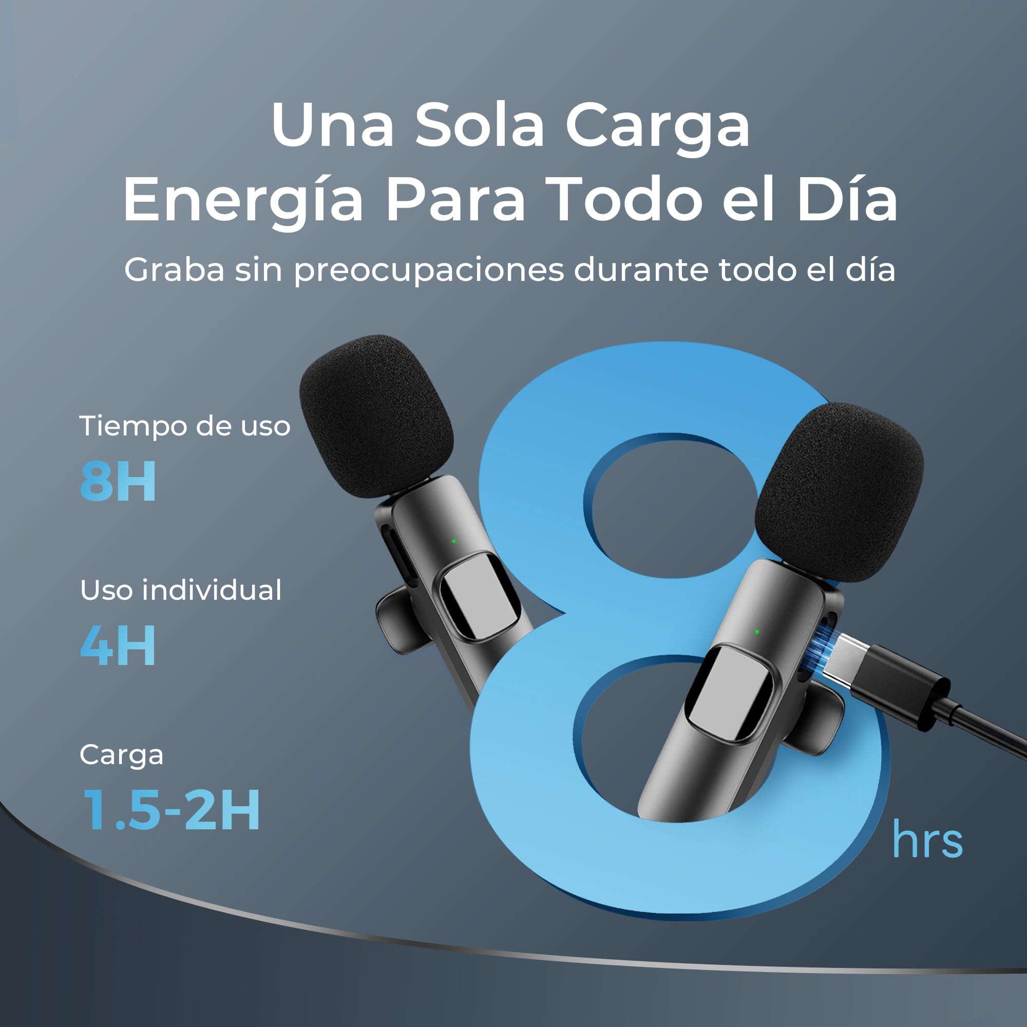 YRF micrófono inalámbrico de Solapa para iPhone Android iPad, Mini micrófono con USB C/Lightning, reducción de Ruido, 20M Distancia, para grabación de vídeo, Streaming, Vlogging, Youtube, Tiktok