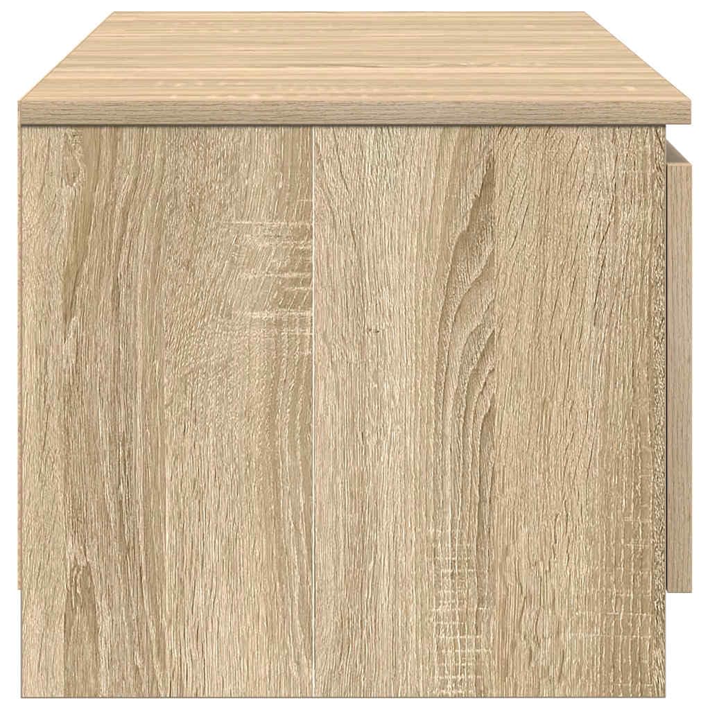 Générique TV-Möbel Eiche Sonoma, 140 x 40 x 35,5 cm, Holz | 2 Türen, 2 offene Fächer, einfach zu montieren, Reinigung mit feuchtem Tuch