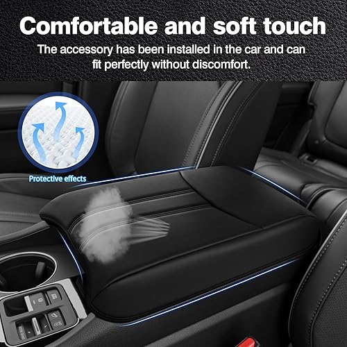 Miniatura 7 de Autorder Funda de consola central para Honda Pilot 2023 2024, accesorios para reposabrazos, funda antiarañazos, almohadilla de consola media,