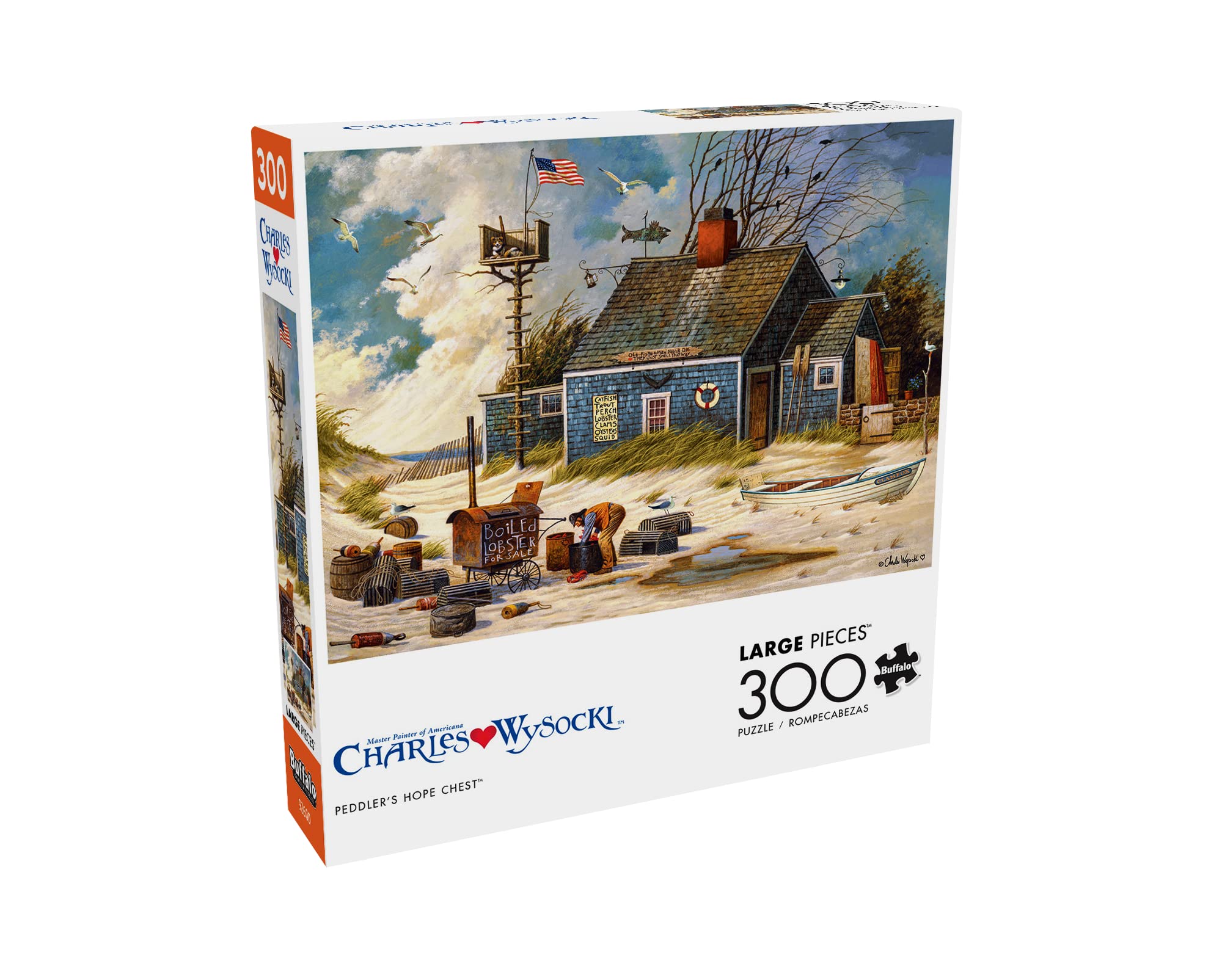 Charles Wysocki (Square) - Peddler's Hope Chest - 300 Large Piece Jigsaw Puzzle