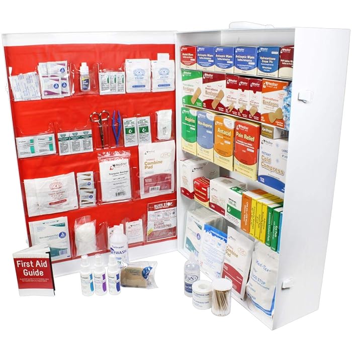 Buy OSHA & ANSI 5 Shelf Industrial First Aid with Pocket Liner, 200 Person, 1890 Pieces