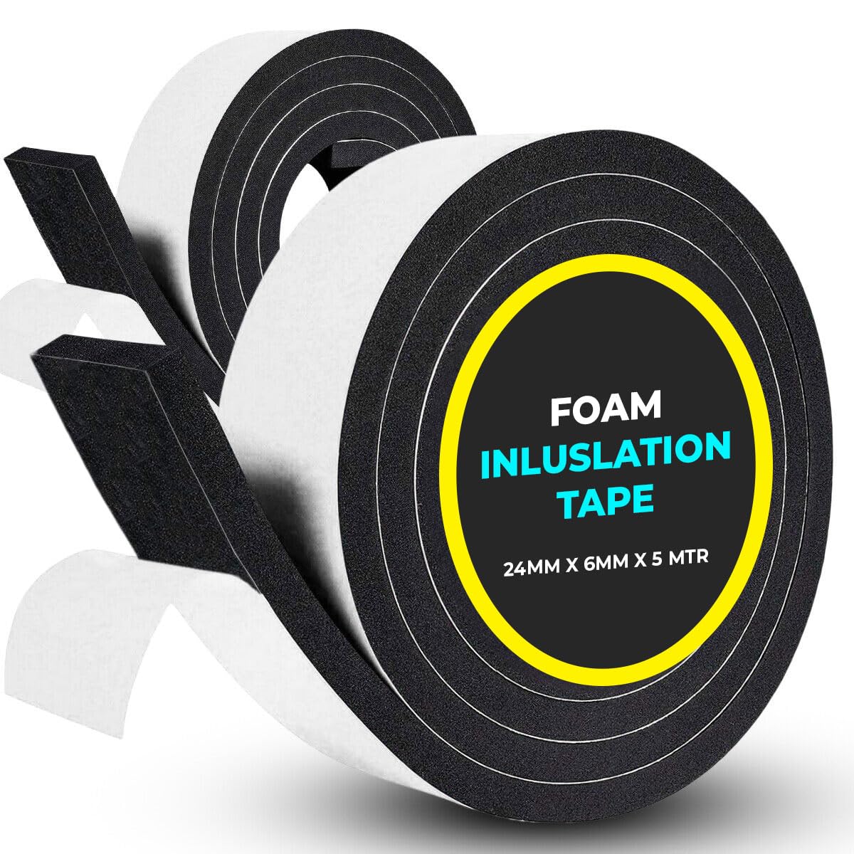 lokza Single Sided Foam Tape Insulation Tape Self Adhesive,Weather Stripping for Doors and Windows,Sound Proof Soundproofing Weatherstrip,Cooling,Air Conditioning Seal Strip (24MM(W)*6MM(T)*5MTR(L)) (B0CJ3B638T) Amazon Price History, Amazon Price Tracker