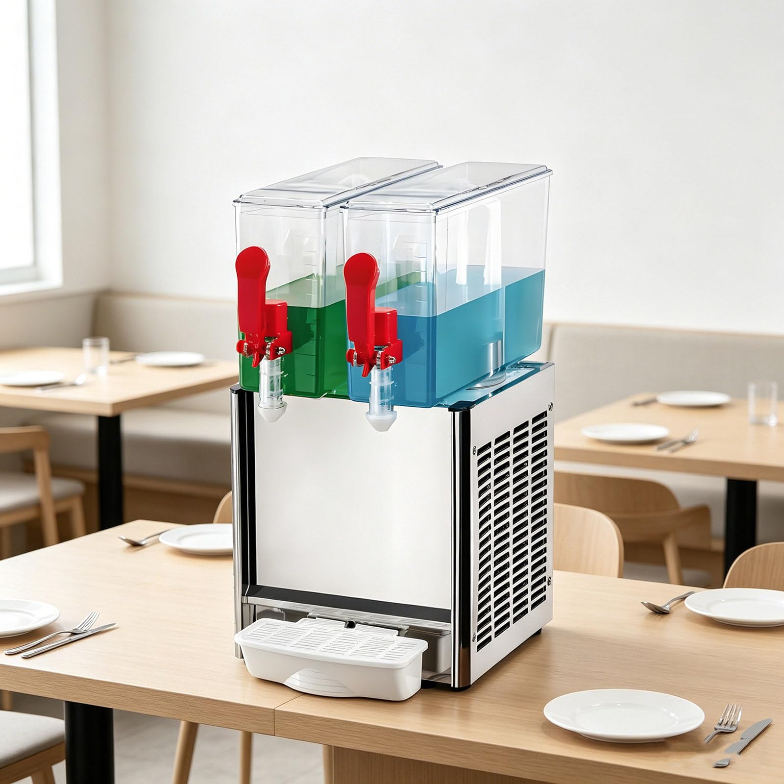 Dispensador comercial de bebidas, dispensador de jugo de acero inoxidable de 30 L para el hogar, restaurante, bar, fiesta, dispensador de bebidas ideal para eventos y reuniones