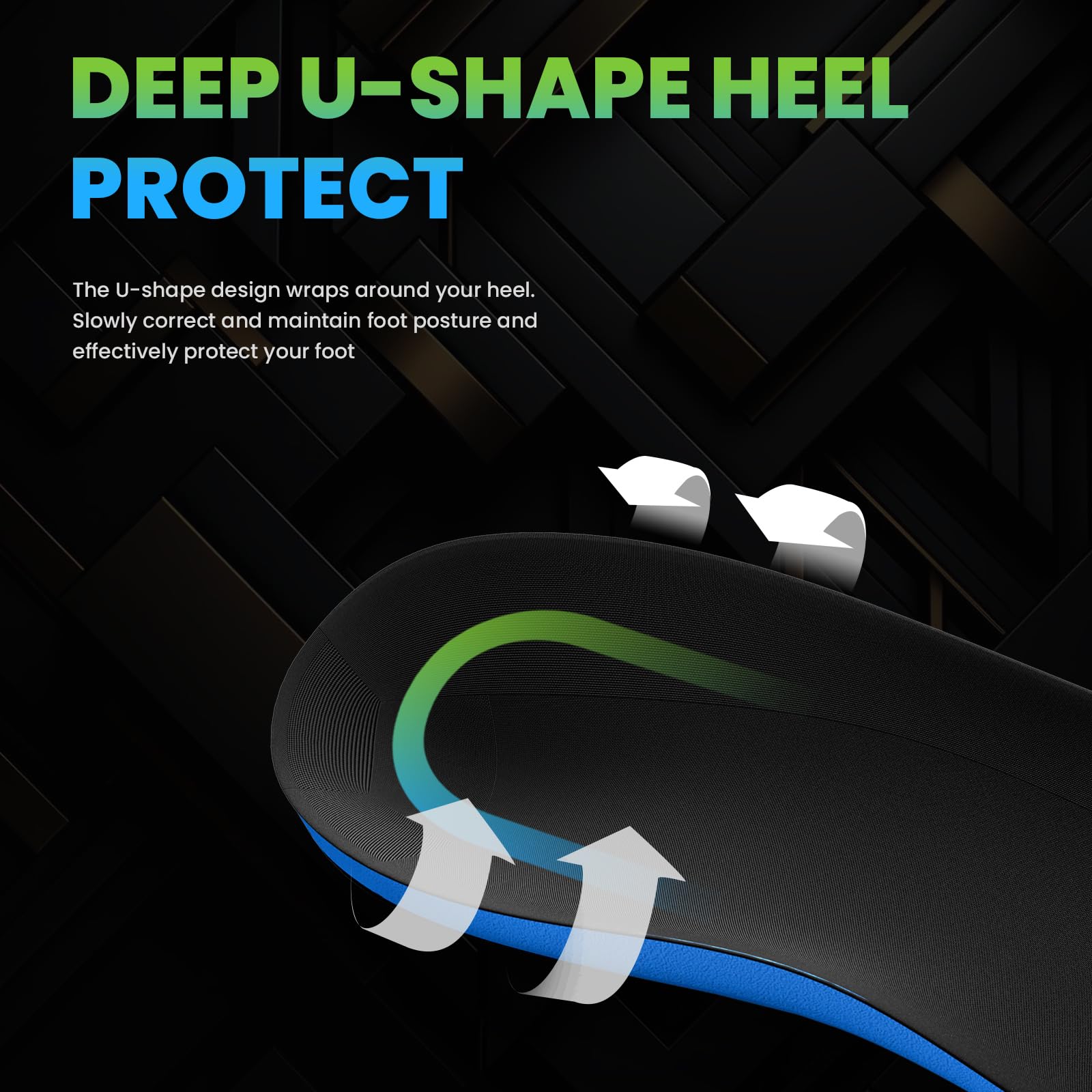 Welnove Semelles Orthopédiques Pieds Creux - Soutien Voûte Plantaire Homme/Femme - Sport, Randonnée - Anti-Fatigue & Respirant,Bleu (S)