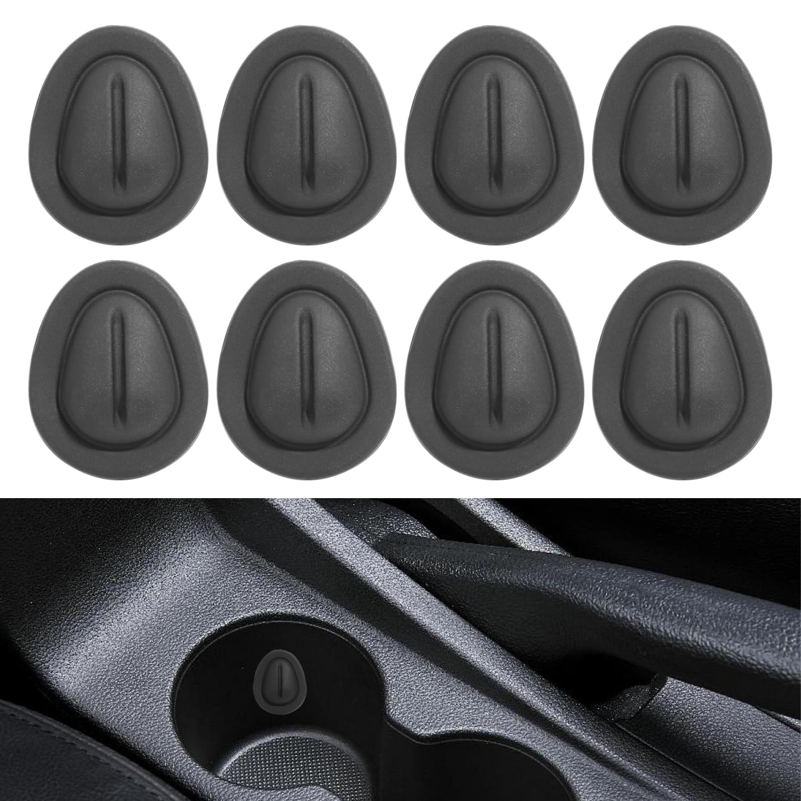 Qiyuda 8 PCS Cup Holder Size Reducer, Anti-Shake Rubber Cup Holder Insert for Car, Vehicle, Truck, Rv and More