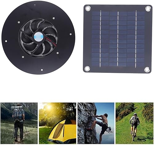 Miniatura 7 de Kit de ventilador de panel solar, ventilador de escape, ventilación de aire, disipación de calor, ventilador solar para el hogar para invernadero,