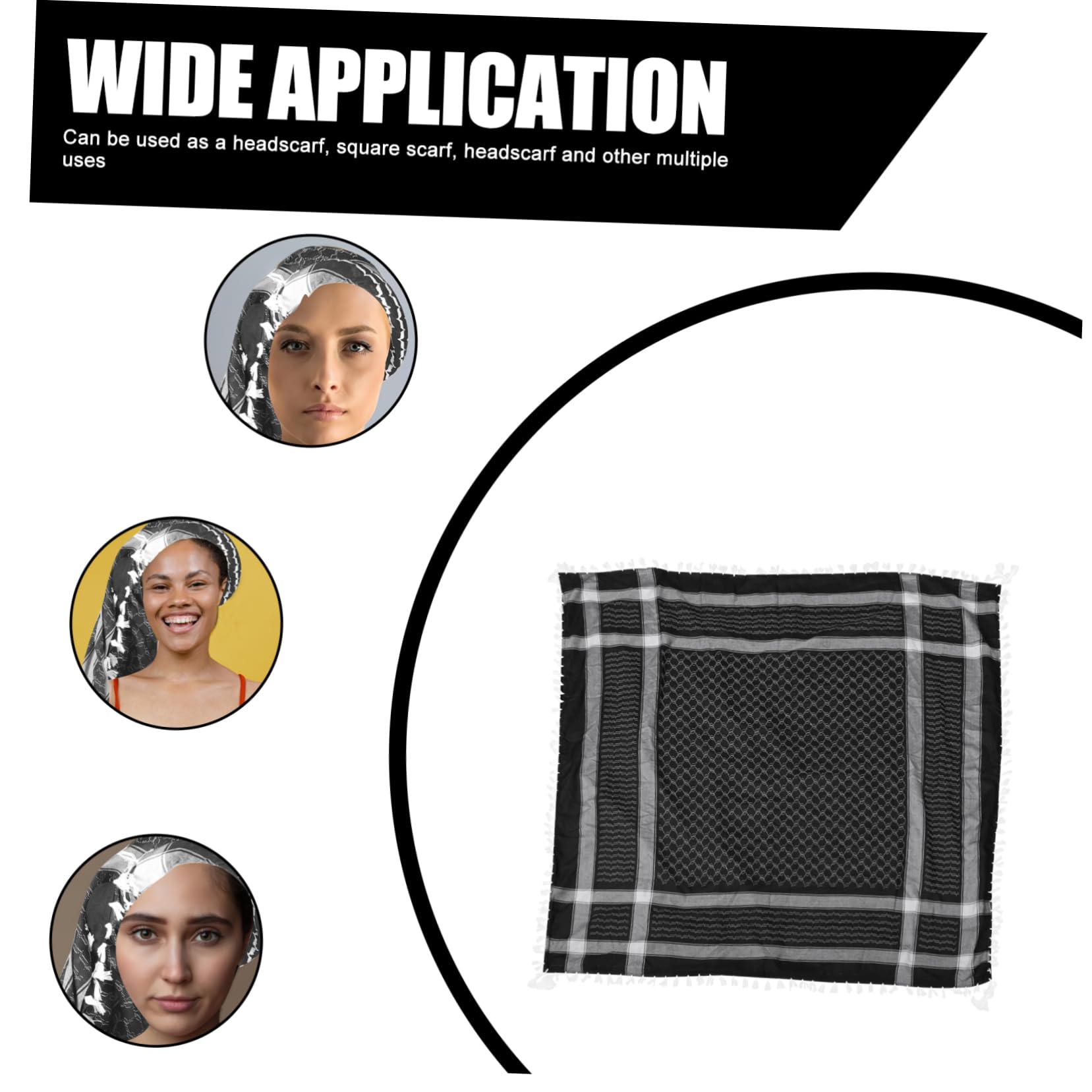 COLLBATH Sleek Tassel Scarf for Men Lightweight and Durable Headband for Men and Women