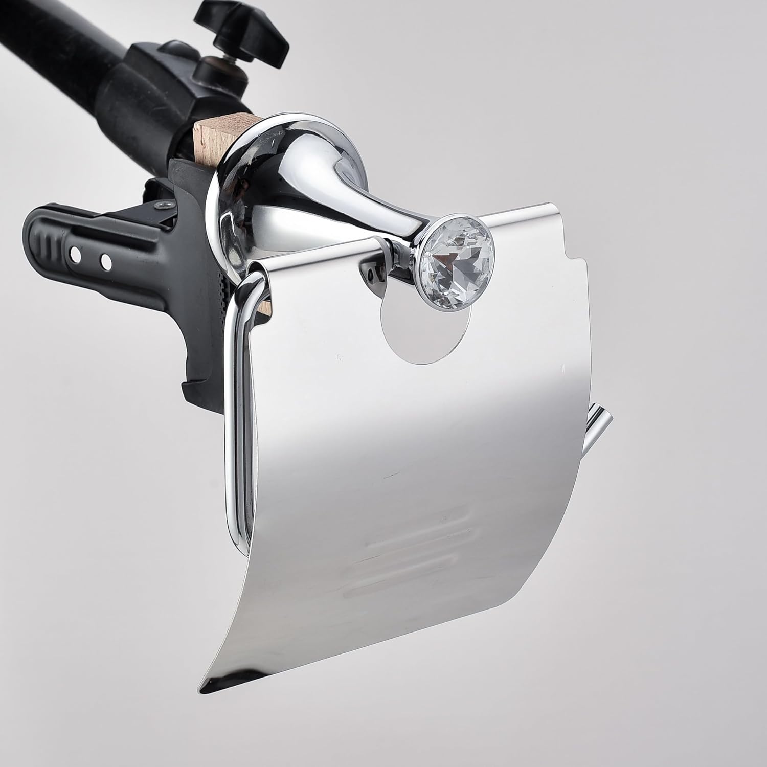 EagleWiz Diamante Toilet Tissue Roll Holder Chrome Finish Wall holder With General Wall Fittings