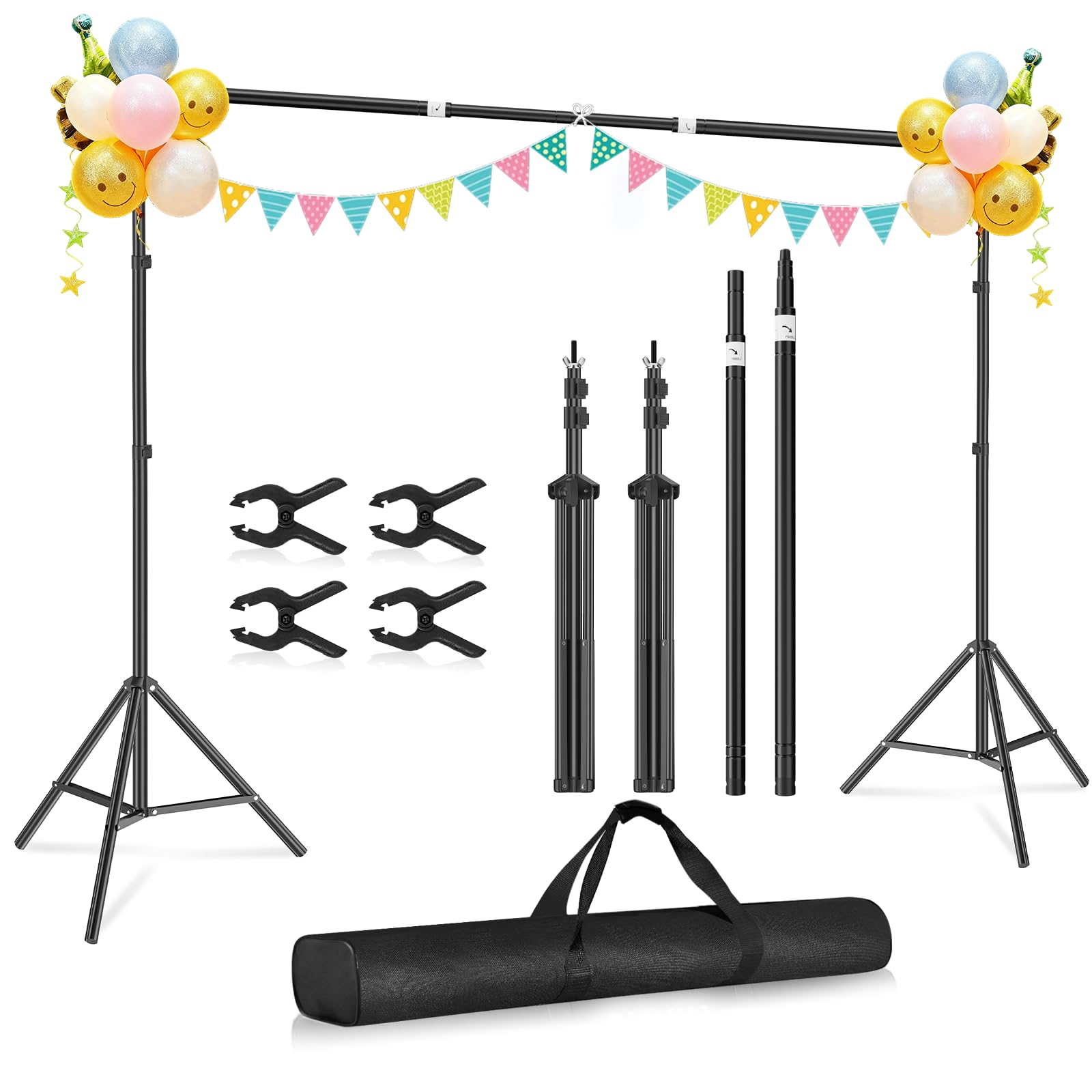 Soporte Fondo Fotográfico 2x3m, Kit Sistema de Soporte Fondo