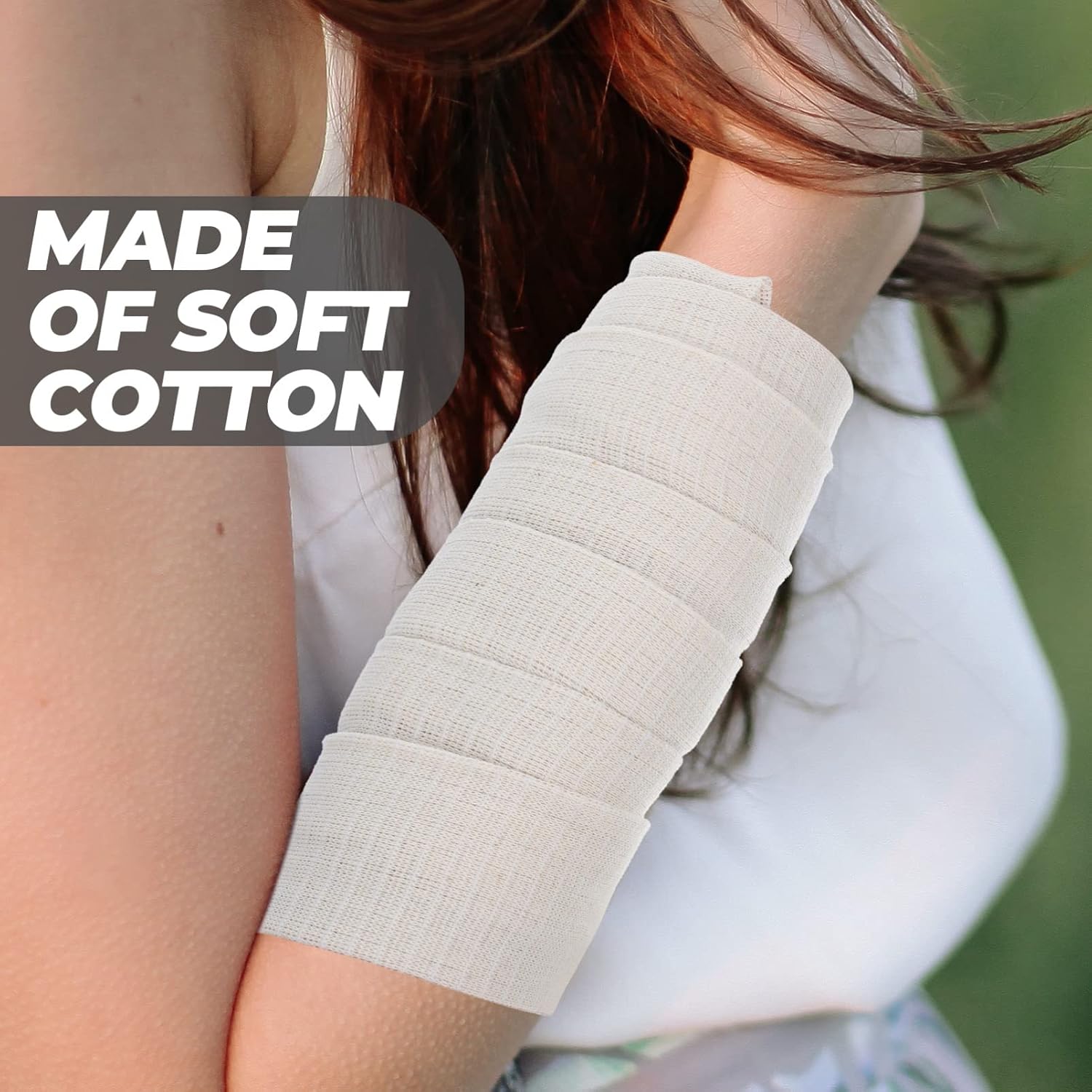 FOMIYES 1roll Elastic Cotton Tubular Bandage Sleeve Comfortable Stockinette for Dressing Injury Bandaging for Athletes and Outdoor Activities