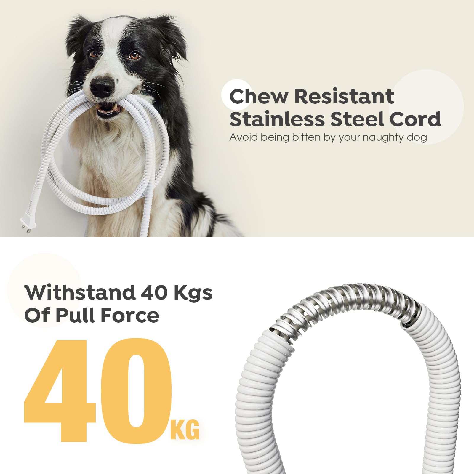 Veehoo Tappetino Riscaldante per Gatti Cani, Tappetino riscaldante per Animali Domestici Tappetino Riscaldante Cane 35℃~43℃ Impermeabile con Cavo Antimorso Copertura Rimovibile, 40 x 50cm