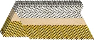 30-34 Degree Framing Nails 3-1/2"X.131" Smooth Shank 1000 Count, D Head Hot Dipped Galvanized Paper Tape Strip Nails, for 30 to 34 Degree Framing Nailer