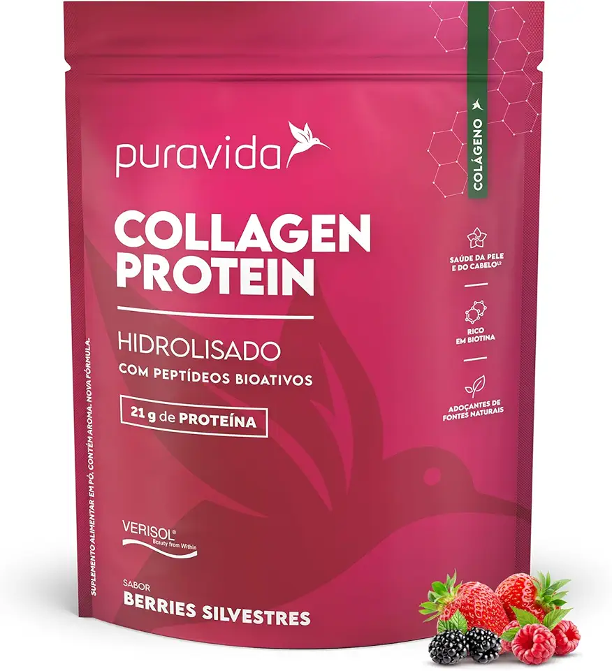 Puravida Suplemento alimentar Collagen Protein Berries 450g