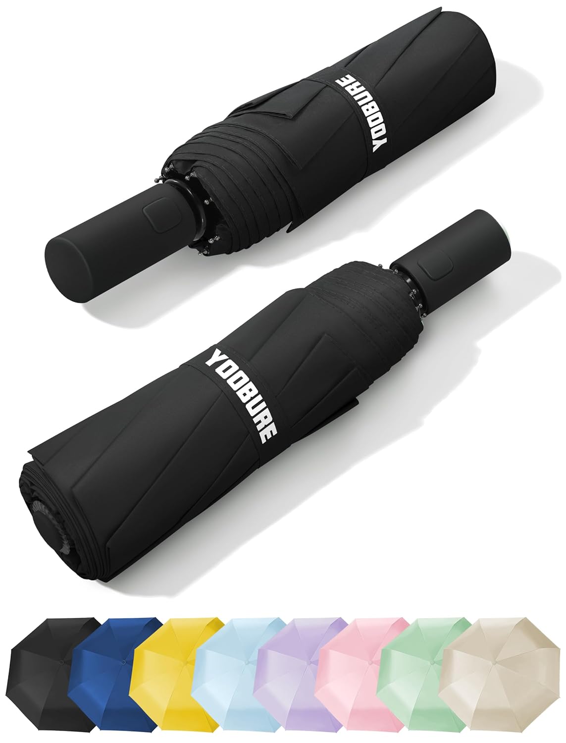 Yoobure Automatic Travel Umbrellas for Rain - Portable Compact Umbrella for Backpack Car UV Umbrellas for Sun Protection