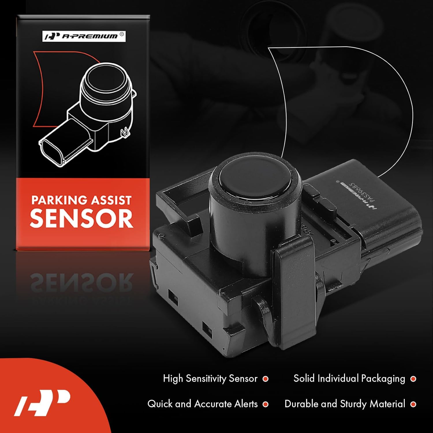 A-Premium Reverse Backup Parking Assist Sensor Compatible with Select Honda Models - Accord 2008-2015, Pilot 2008-2015, Replace# 39685TR0G01ZA