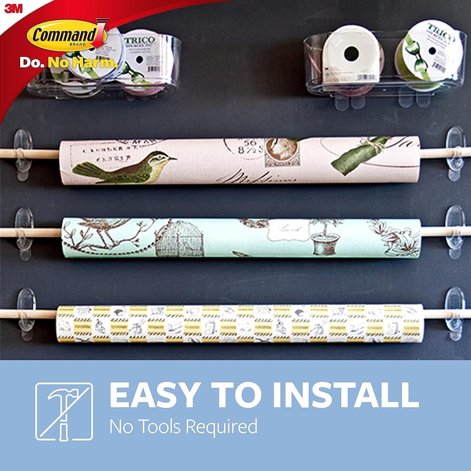 Command Outdoor Large Window Hooks, Total 4 Hooks with 8 Command Strips, 4 Pack of 1 Hook, Decorate Damage-Free