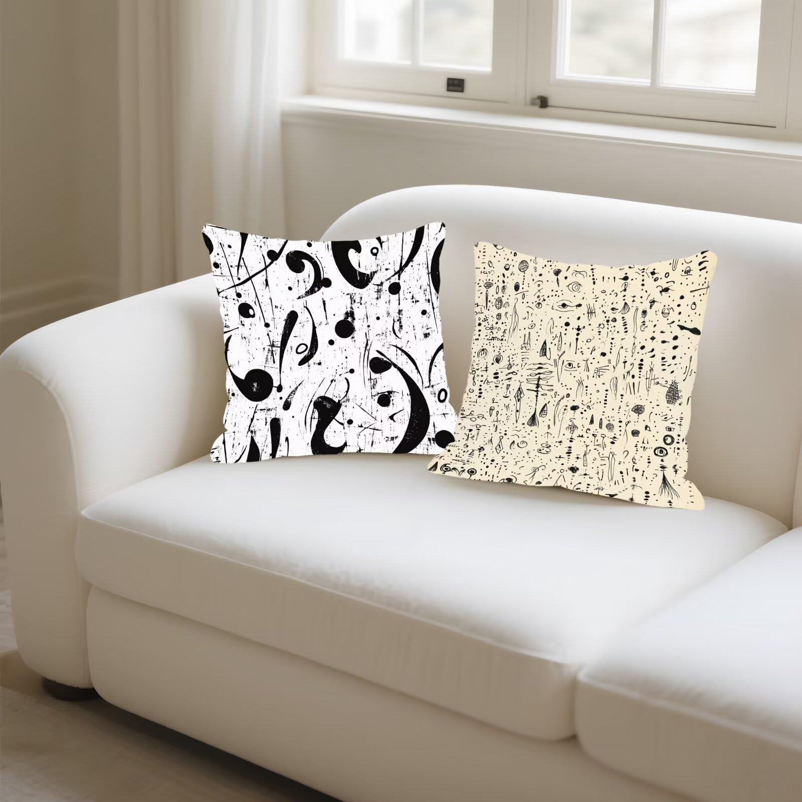 Cojines Sofa Fundas Cojines 70x70cm SúPer Suave Cojin Plano Abstracto Juego de 4, Fundas Almohada Impermeable Exterior, Interior Y Exterior Cojin Decorativos, Para JardíN SalóN Regalos NavideñOs P-425