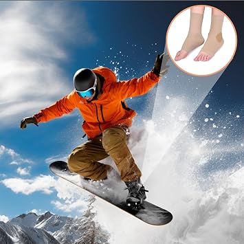 Ankle Protector Socks with Gel Pad for Ice Skating, Roller Skates, Reusable Skate Guards, Breathable Ice Skating Socks, Comfortable Figure Skating Accessories, Relieves Pain, Fits Adults