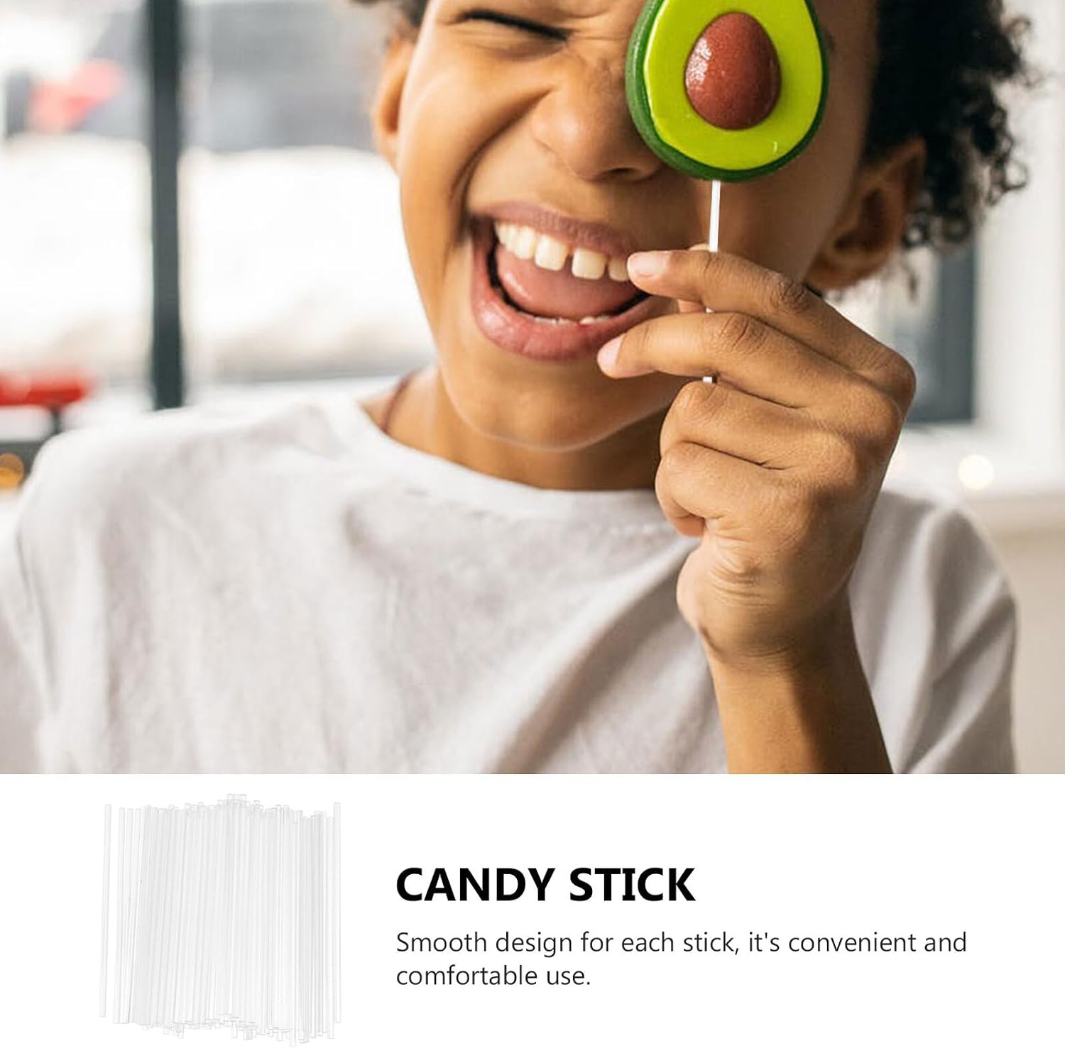 100pcs 4in Acrylic Lollipop Sticks DIY Candy Making Supplies Chocolate Sugar Treat Accessories