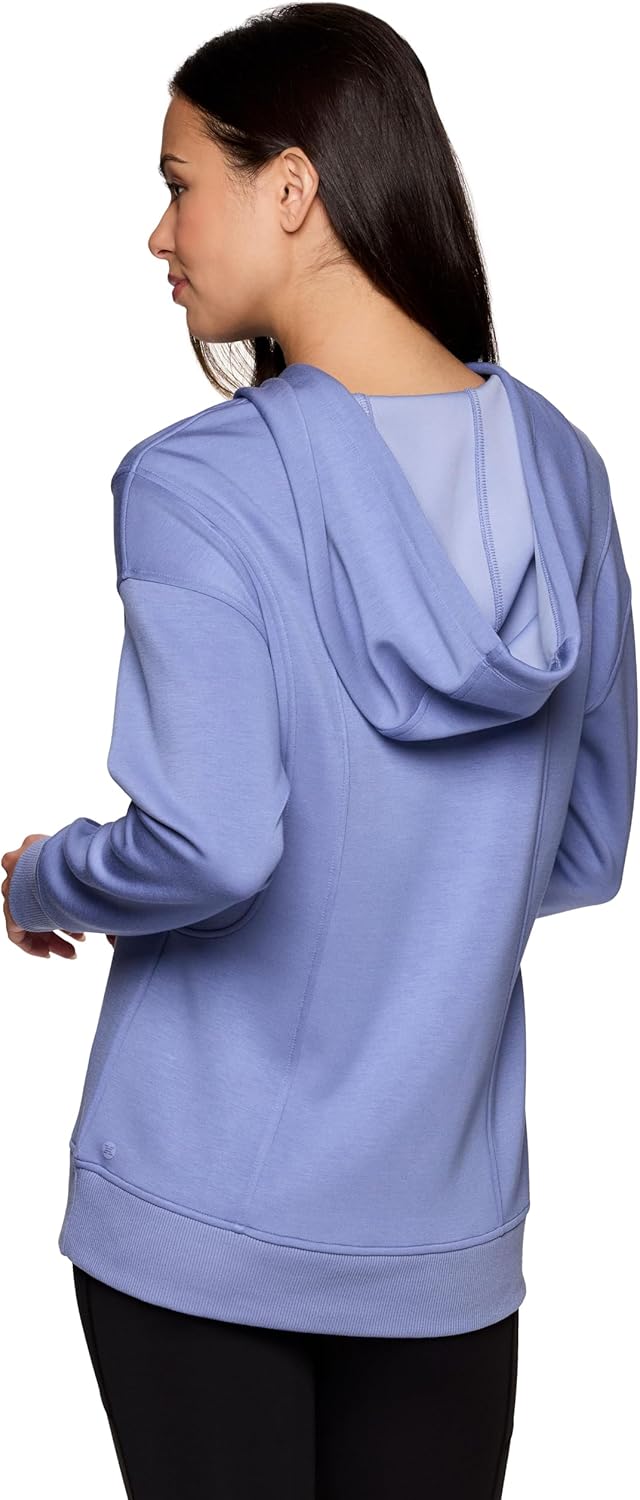 RBX Women's Luxe Athleisure Hoodie with Drawstrings, Relaxed Fit Lightweight Hooded Sweatshirt Tunic for Yoga, Casual Wear