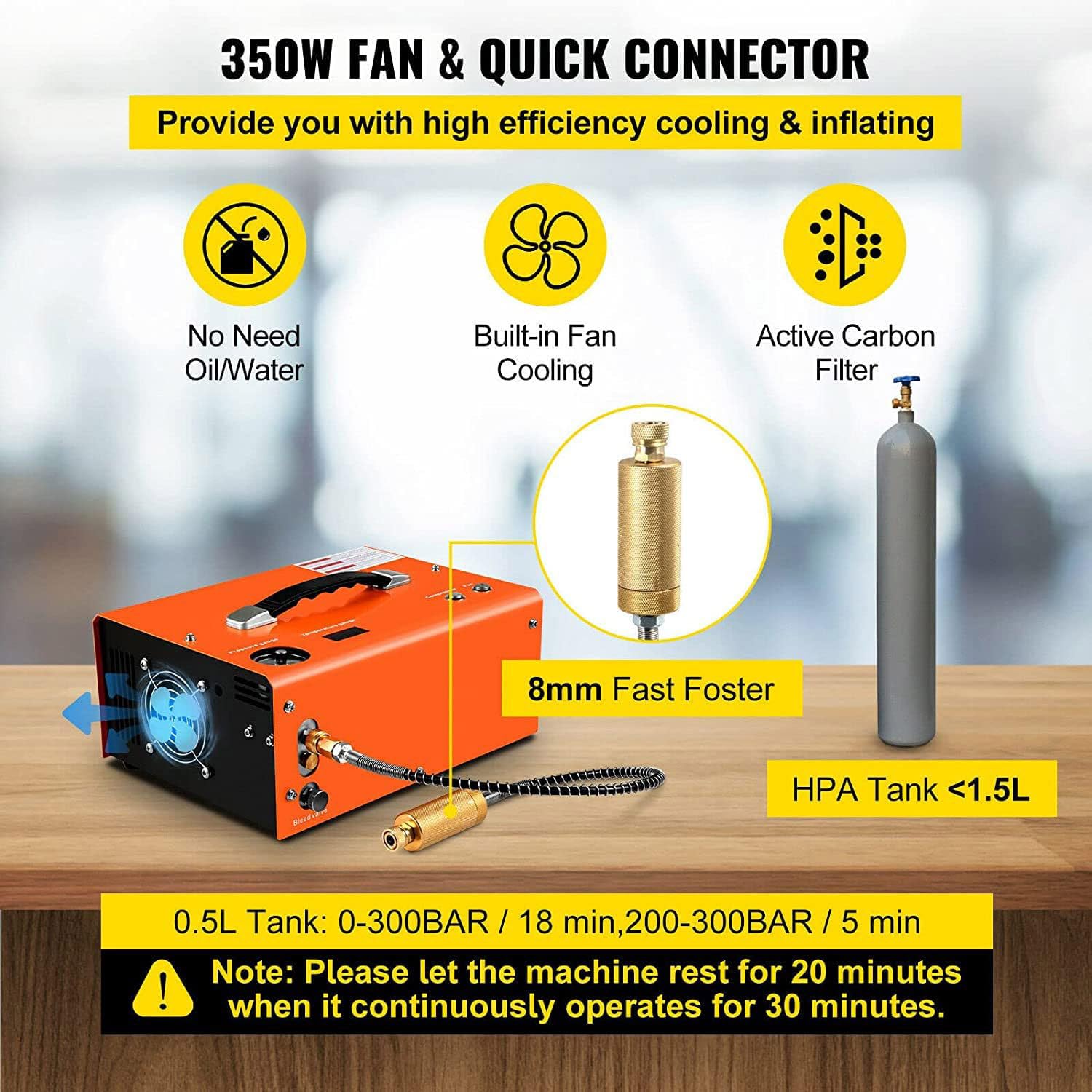 Amazon.co.jp: PCP Air Compressor, Portable High Pressure Air Pump 
