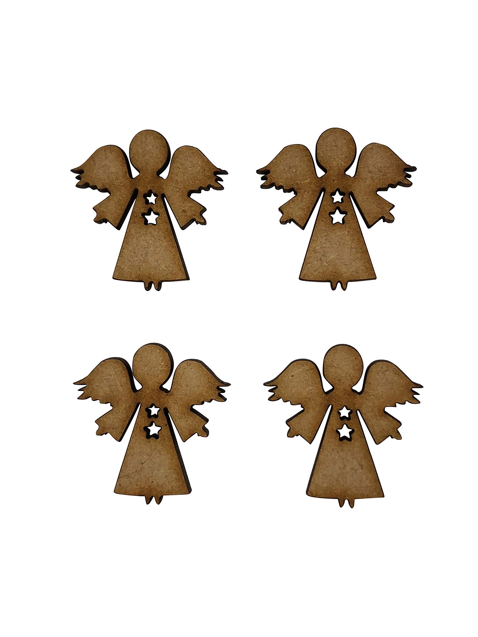 The Crafty Cow 20X Christmas Angel 3Cm Wood Craft Embelishments Laser Cut Shape Mdf