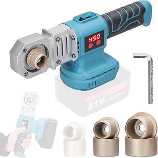 Pipe Welding Machine, Lithium Power Water Pipes Melting Device Household PPR Welding Machine with 20mm 25mm 30mm Replacement Heads Compatible with Battery