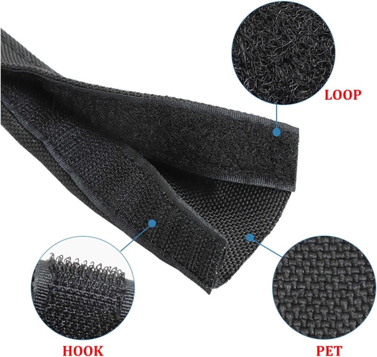 Black 16mm - 100mm Cable Sleeve Self Adhesive Braided Flame Retardant Flexible Line Harness Sheath Wires Wrap Protector(30MM_3 Meters)