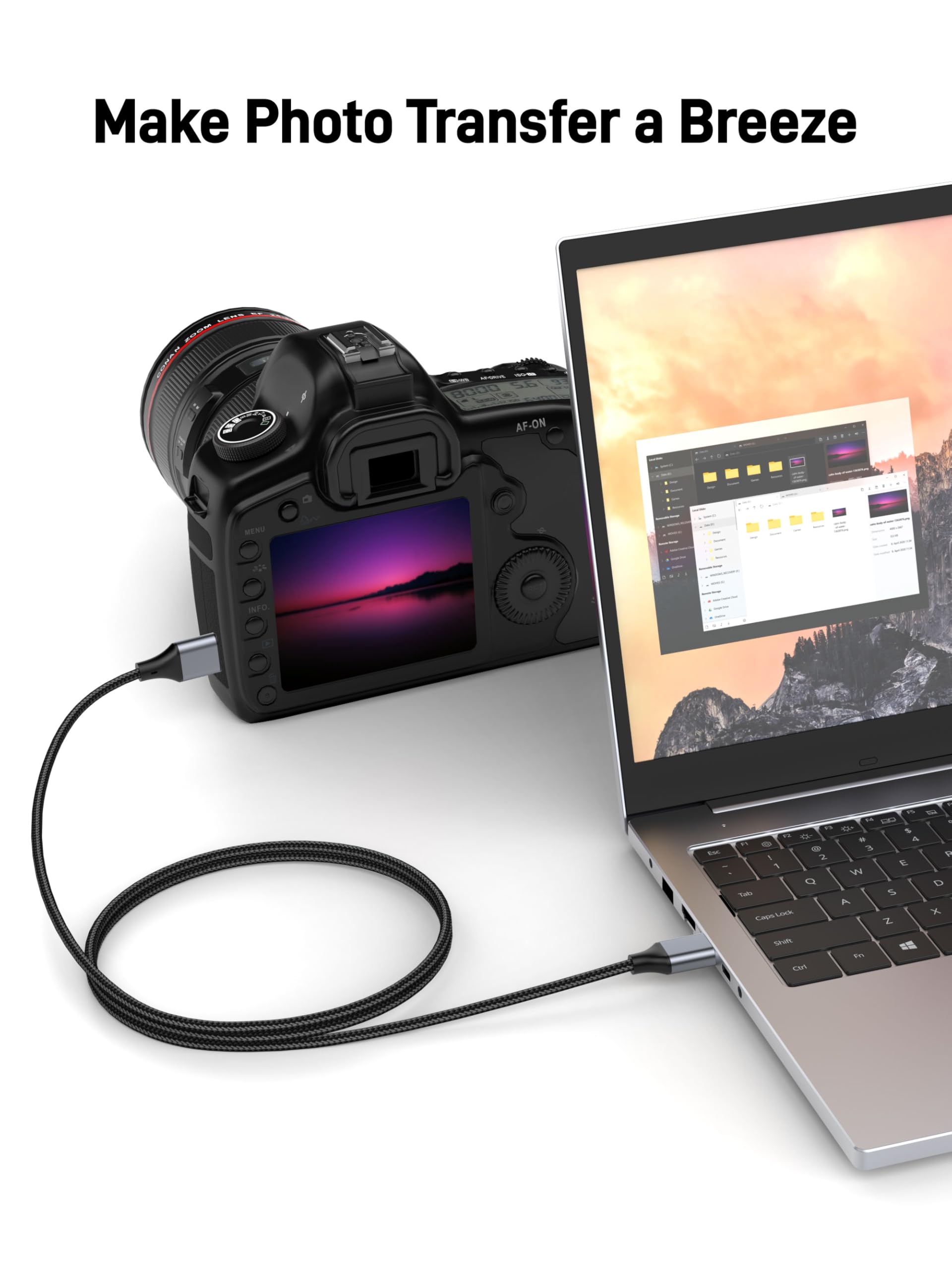 KAYQINHO Micro USB 3.0 Cable 0.5M, USB A Male to Micro B Hard Drive Cable Compatible with Galaxy S5, Note 3, Toshiba Canvio, Camera, Hard Drive. - 4