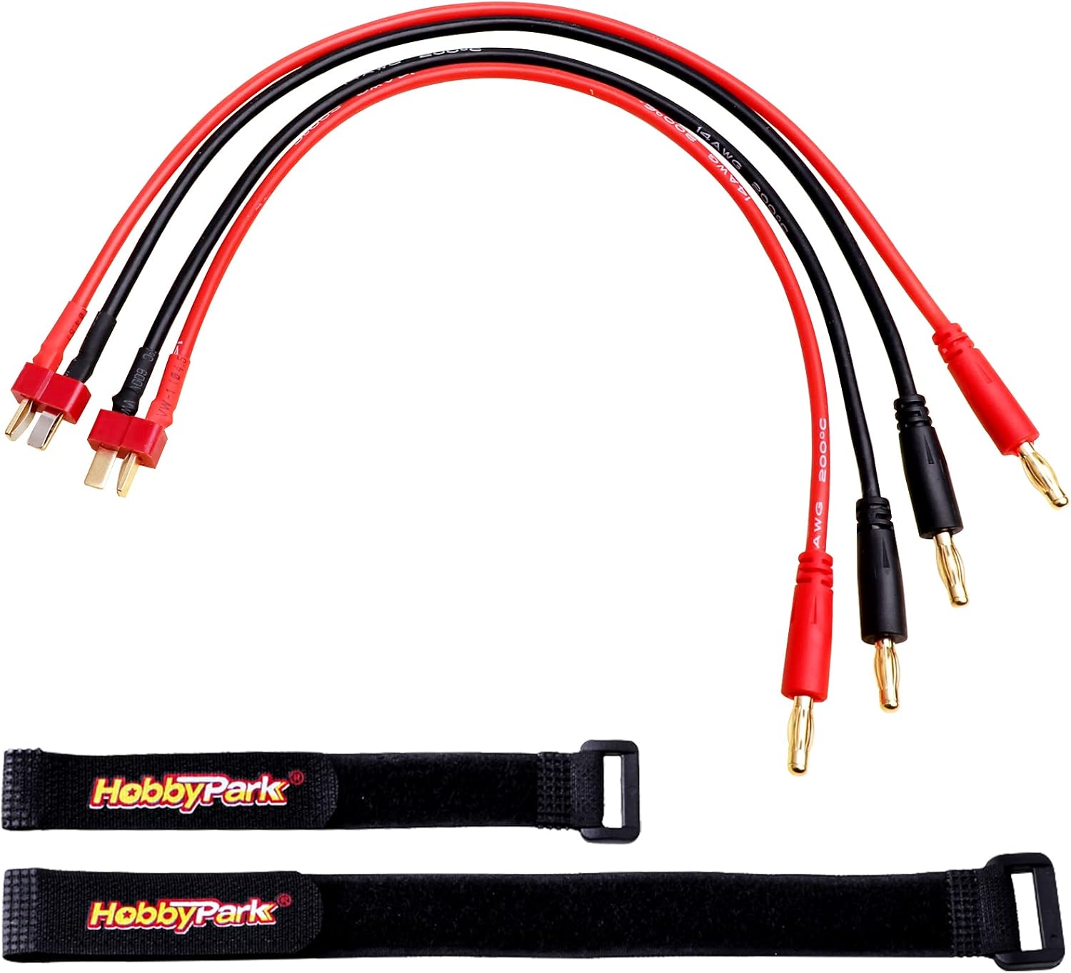 HobbyPark Male Deans T Plugs to 4mm Banana Bullet Connectors Plug RC Battery Charger