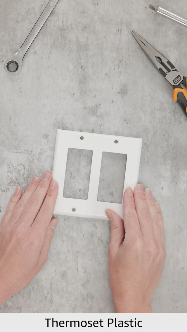 Leviton 80409-W 2-Gang Decora/GFCI Device Wallplate, Standard Size