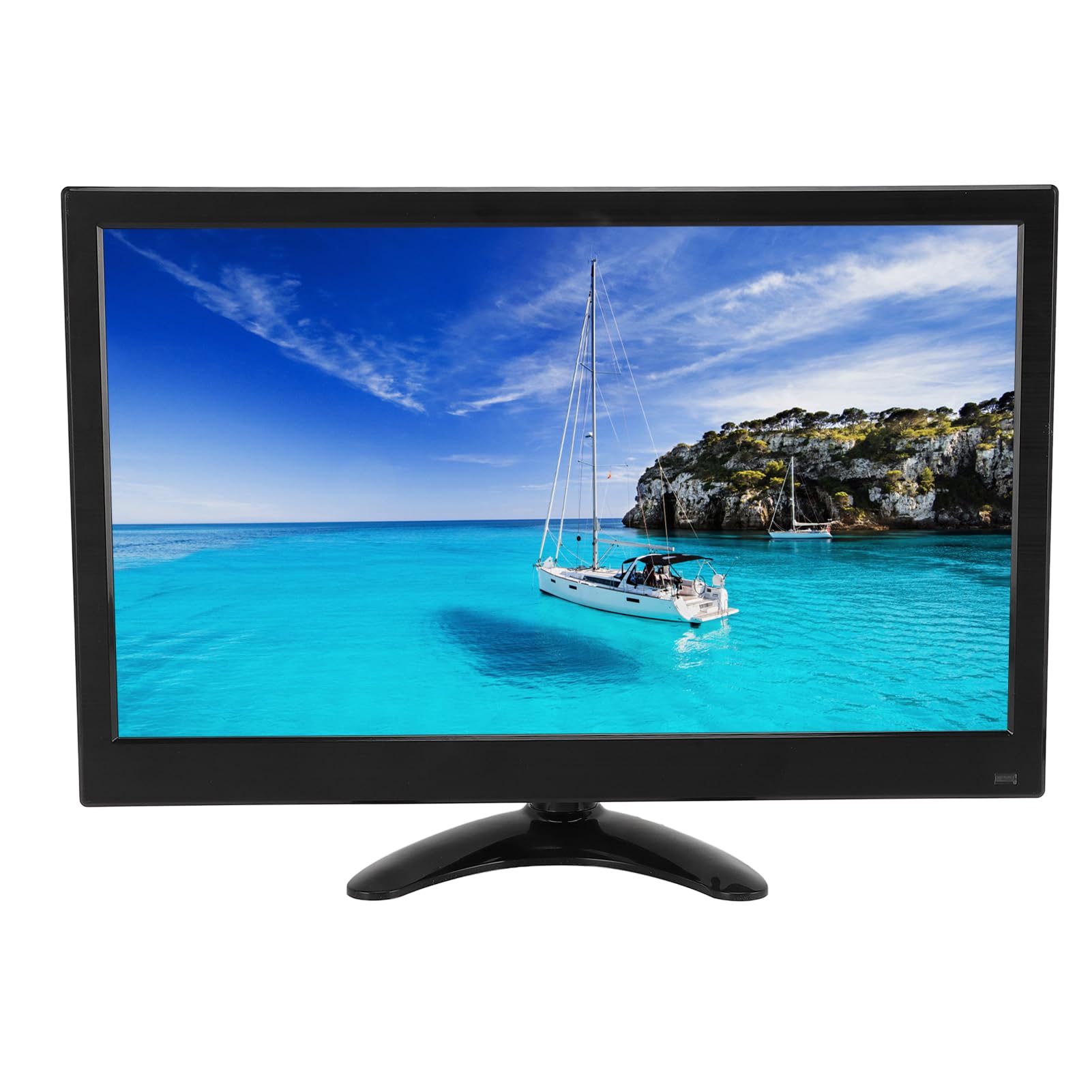 Asixxsix Monitor de Seguridad, 14 Pulgadas 1920x1080 cámara de Seguridad de la Pantalla del Monitor, PC NVR Ordenador, DVR Monitor, Built-in Dual Speakers, BNC, AV, VGA, HDMI, (Enchufe de